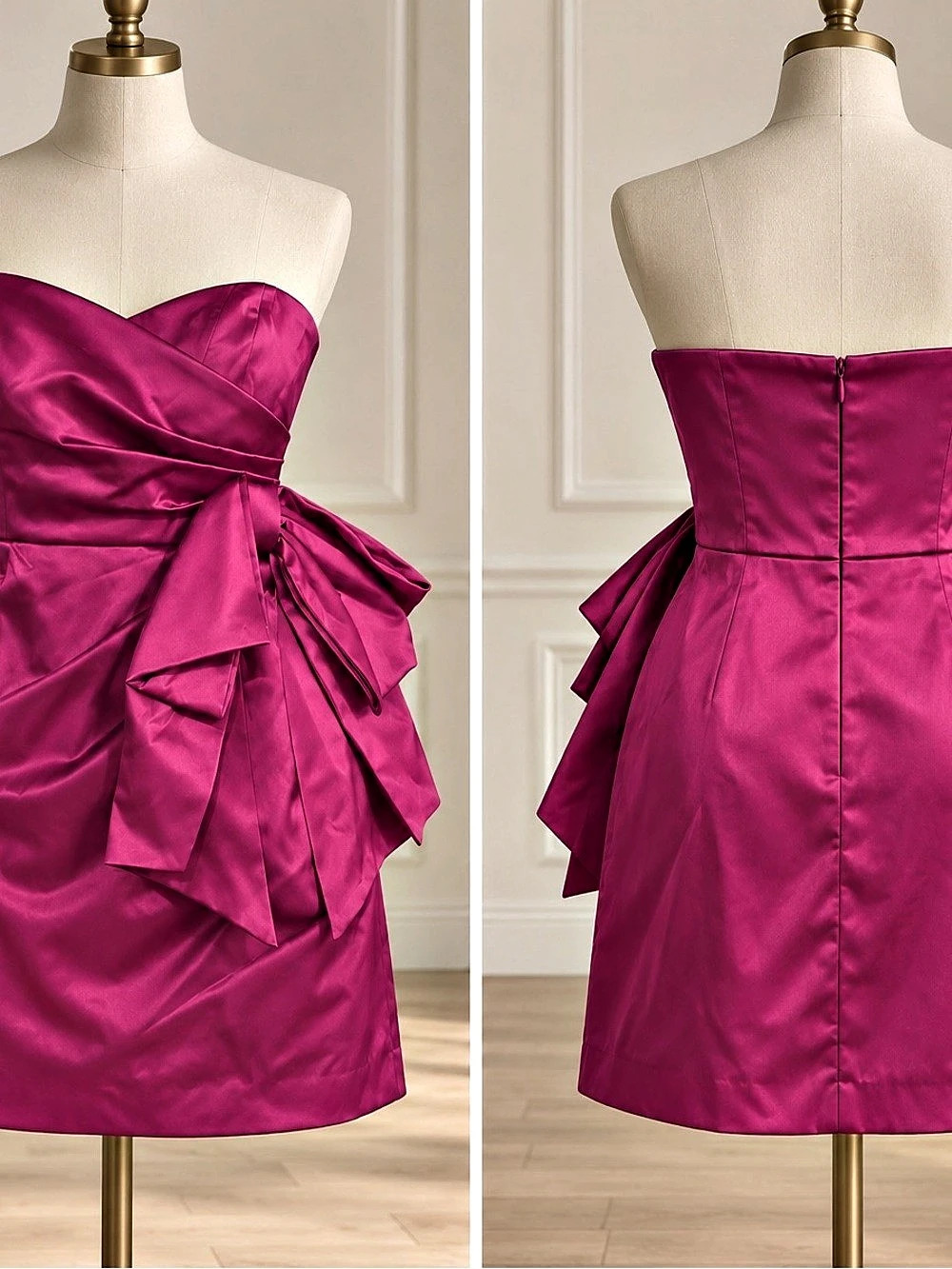 Speechless Strapless Bow Mini Dress in Pink Size 3 NWT